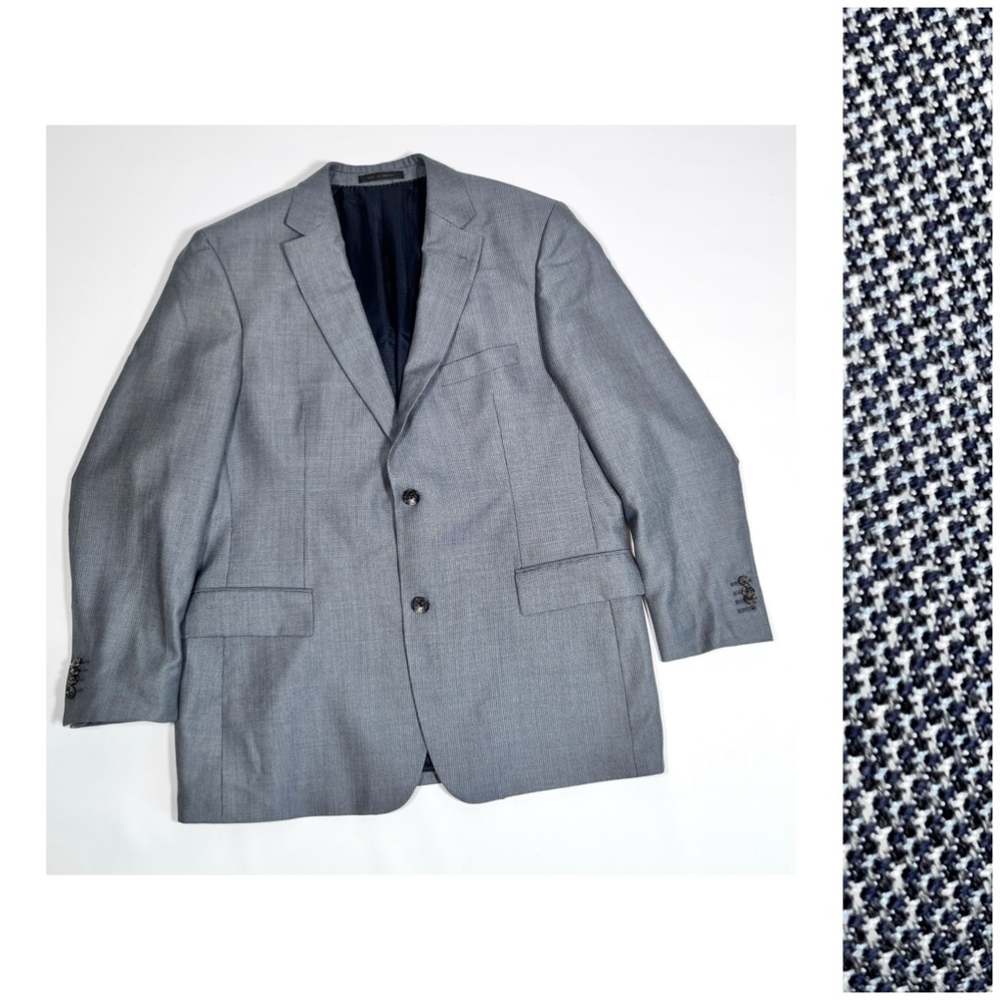 Men's BOSS Wool Silk Blazer Gray 46R